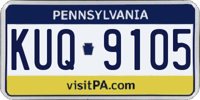 PA license plate KUQ9105