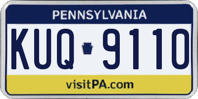PA license plate KUQ9110