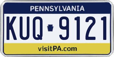 PA license plate KUQ9121