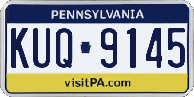 PA license plate KUQ9145