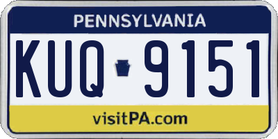 PA license plate KUQ9151