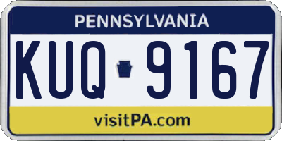PA license plate KUQ9167