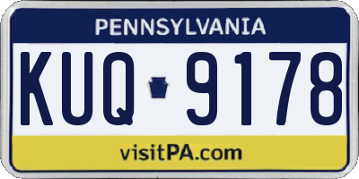 PA license plate KUQ9178