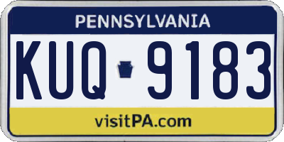 PA license plate KUQ9183