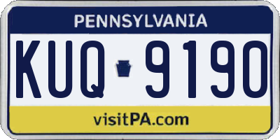 PA license plate KUQ9190