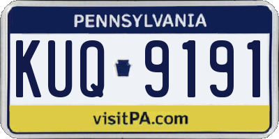 PA license plate KUQ9191