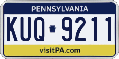 PA license plate KUQ9211