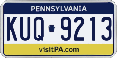 PA license plate KUQ9213