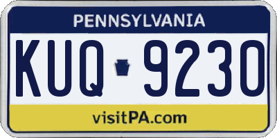 PA license plate KUQ9230