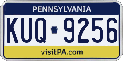PA license plate KUQ9256