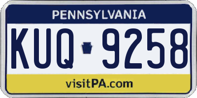 PA license plate KUQ9258
