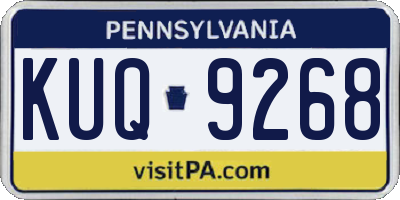 PA license plate KUQ9268