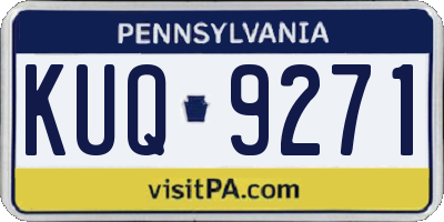 PA license plate KUQ9271