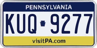 PA license plate KUQ9277