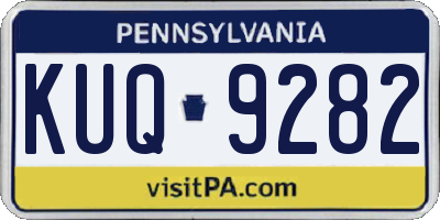 PA license plate KUQ9282