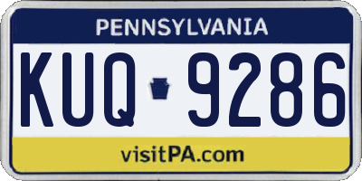 PA license plate KUQ9286