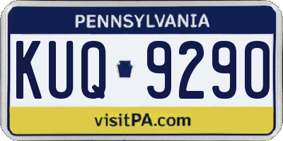 PA license plate KUQ9290