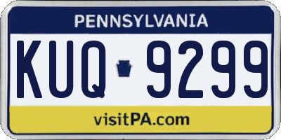 PA license plate KUQ9299