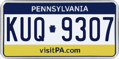 PA license plate KUQ9307