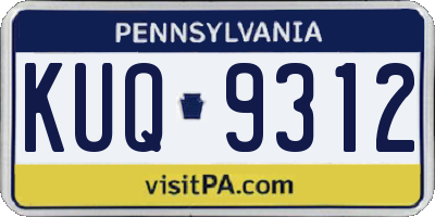 PA license plate KUQ9312