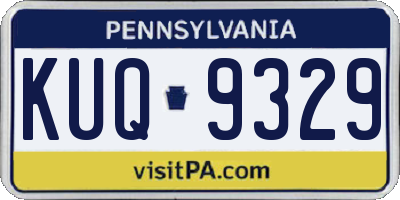 PA license plate KUQ9329