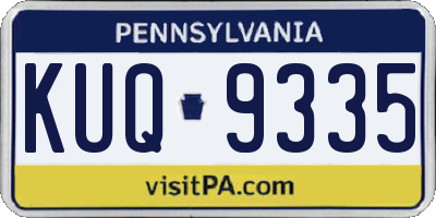 PA license plate KUQ9335