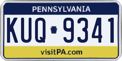 PA license plate KUQ9341