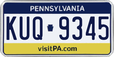 PA license plate KUQ9345