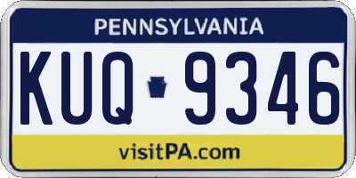 PA license plate KUQ9346