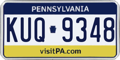 PA license plate KUQ9348