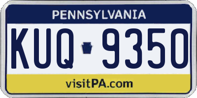 PA license plate KUQ9350