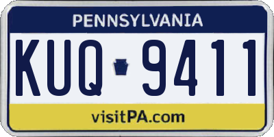 PA license plate KUQ9411