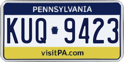 PA license plate KUQ9423