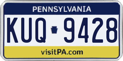 PA license plate KUQ9428