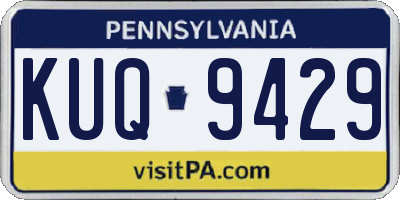 PA license plate KUQ9429