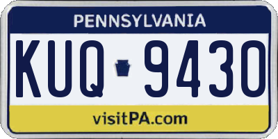 PA license plate KUQ9430