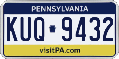 PA license plate KUQ9432