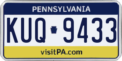 PA license plate KUQ9433