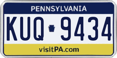 PA license plate KUQ9434