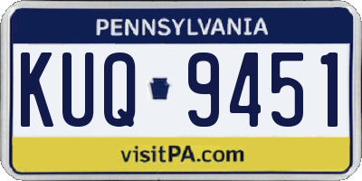 PA license plate KUQ9451