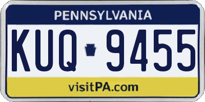 PA license plate KUQ9455
