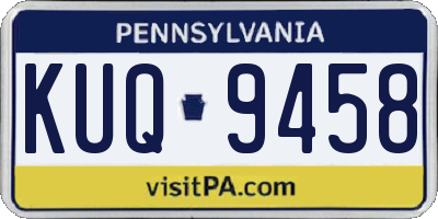 PA license plate KUQ9458