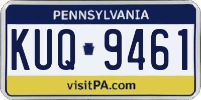 PA license plate KUQ9461