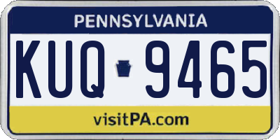 PA license plate KUQ9465