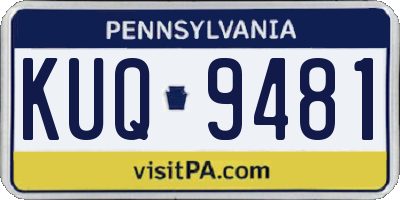 PA license plate KUQ9481