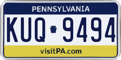 PA license plate KUQ9494