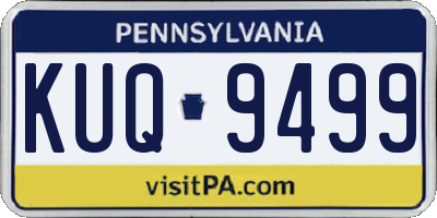 PA license plate KUQ9499