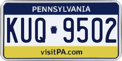 PA license plate KUQ9502