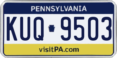 PA license plate KUQ9503