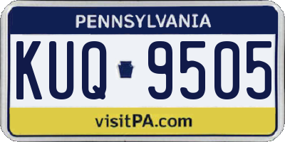 PA license plate KUQ9505
